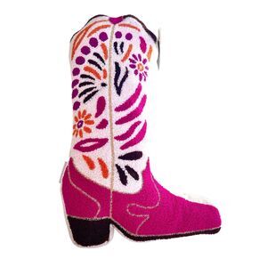 NWT Isaac Mizrahi New York Cowboy Cowgirl Boot Decorative Pillow 21"x12"